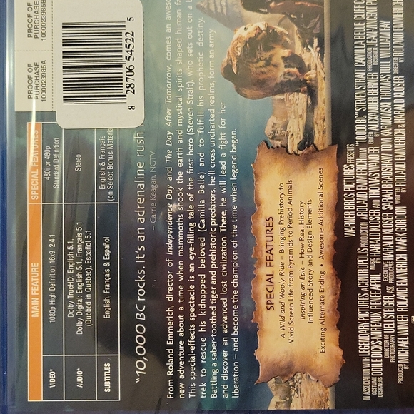 🌲 NWT 10,000 BC Blu-ray movie - Picture 3 of 5